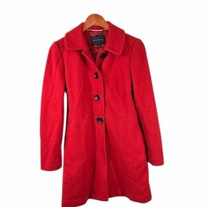 Banana Republic Red Pea Coat
